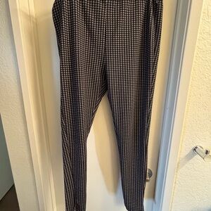 SHEIN Black and White Checkered Skinny Pants